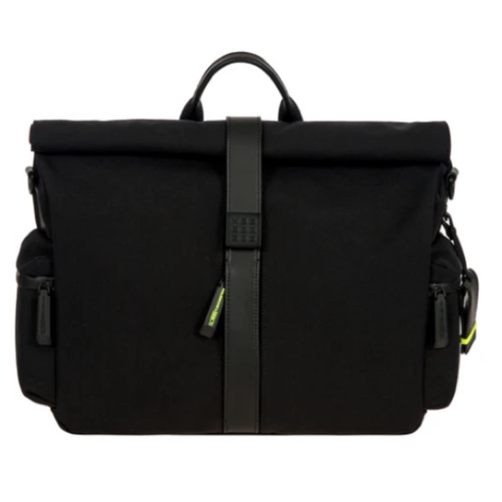 Bric's Moleskine Black Men's Roll-Top Messenger Bag